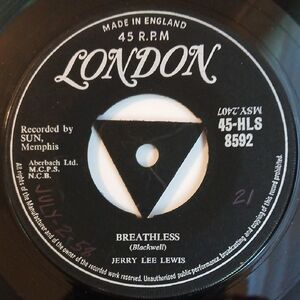 JERRY LEE LEWIS London Records 45 RPM "'Breathless''
